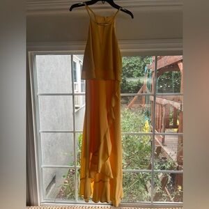 Kensie Light Yellow Halter Dress